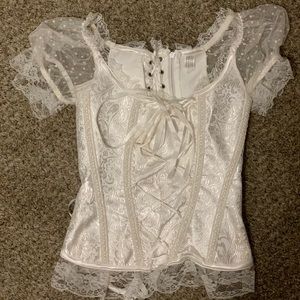 Handmade lace corset